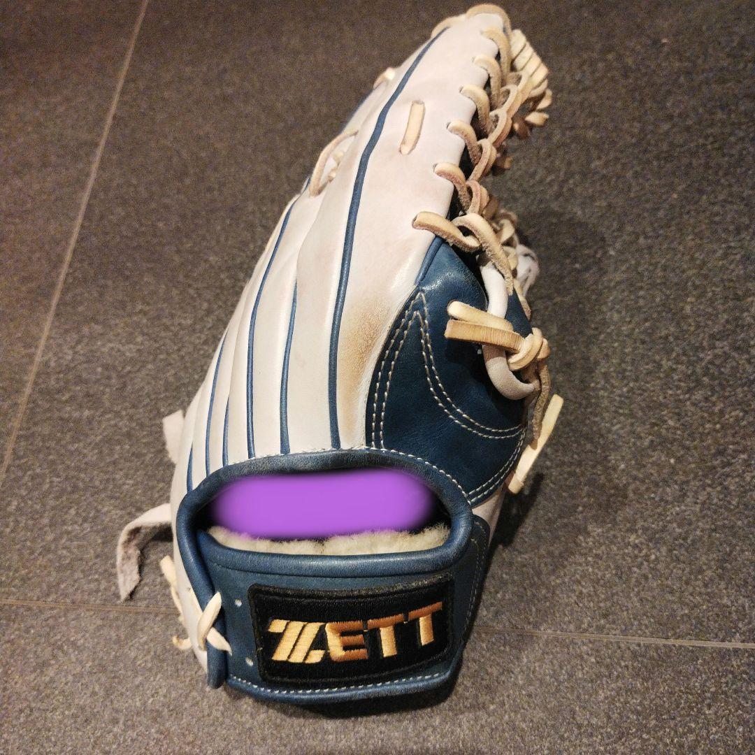 Used ZETT Hardball Gloves Blue and White