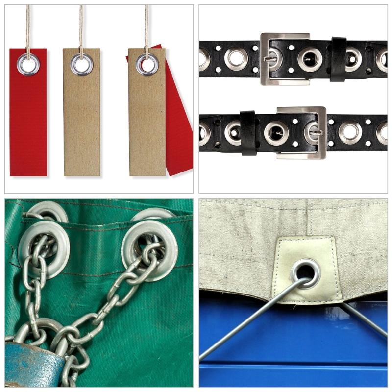 50 Sets Grommet Tool Kits 20mm Grommet Eyelets with Setting Tools and Storage Box for Fabric Curtain Woodworking Fixing