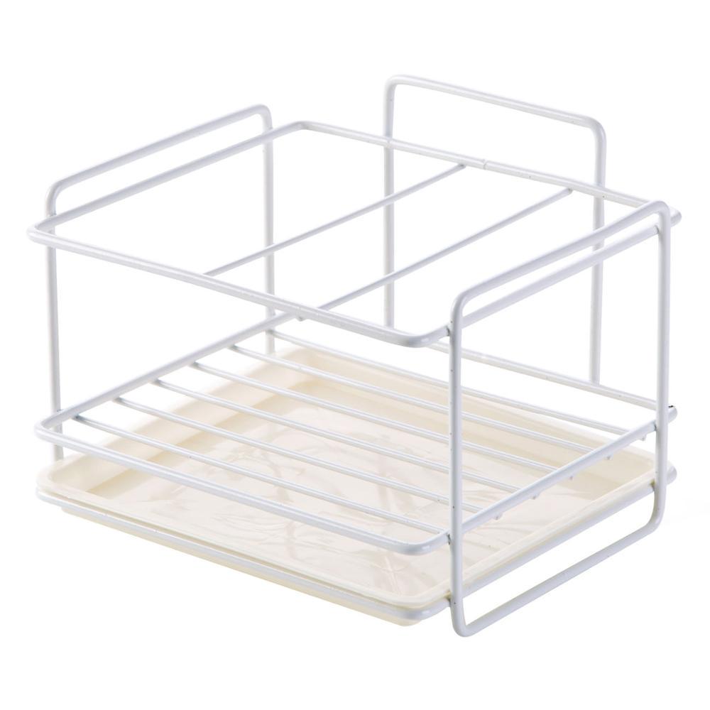 Schwammhalter, Seifenablauf-Aufbewahrungsregal, Küchenspüle-Organizer, Lappen-Geschirrtuch-Bürstenhalter, Eisenregal, Badezimmer-Organizer