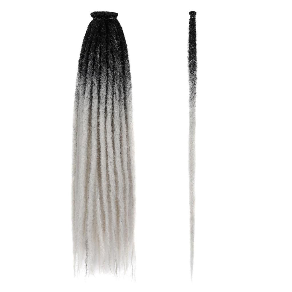 24-Inch Single Strand European & American Felt Dreadlocks Wig – Hand-Crocheted Extensions for Street Dance