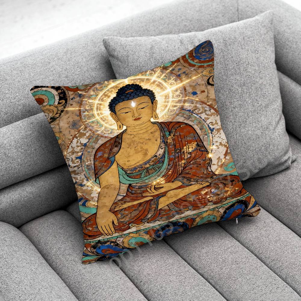 Indie Budda Buddyzm Poszewka na poduszkę dekoracyjną Na 50cm 40cm 55cm 45*45cm 30cm Kwadratowa Poszewka na poduszkę do sypialni