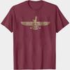 Egyptian Symbol Men's T-Shirt Faravahar Ancient Persian Design Casual Wear Summer Fashion Round Neck Clothes