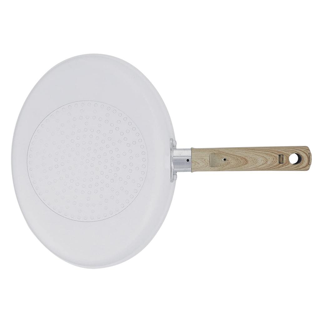 Bestco Ceramic IH Mini Grill Pan 18 X 24cm with Glass Lid Oval Snow White Days Cerati ND-6762