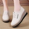 Thick Soled Sponge Cake Small Leather Shoes for Women, Low Top Shoes, Single Shoes, Fashionable Casual Shoes