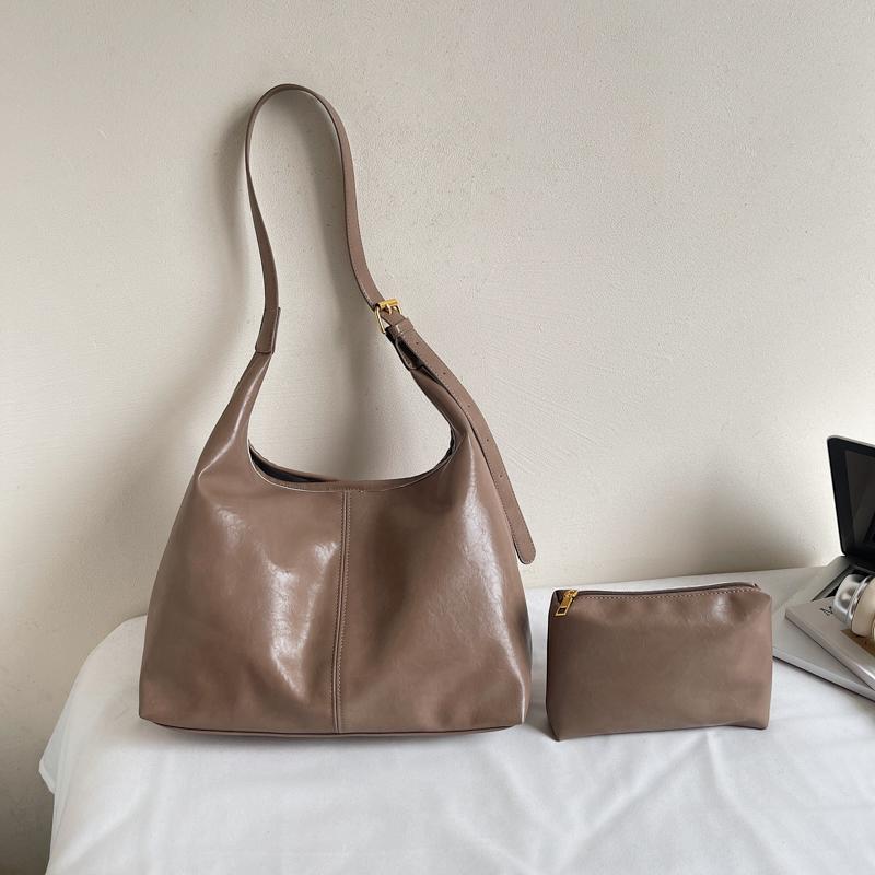 

Вместительная сумка-тоут из мягкой кожи, женская сумка через плечо, сумка для поездок абрикосовый