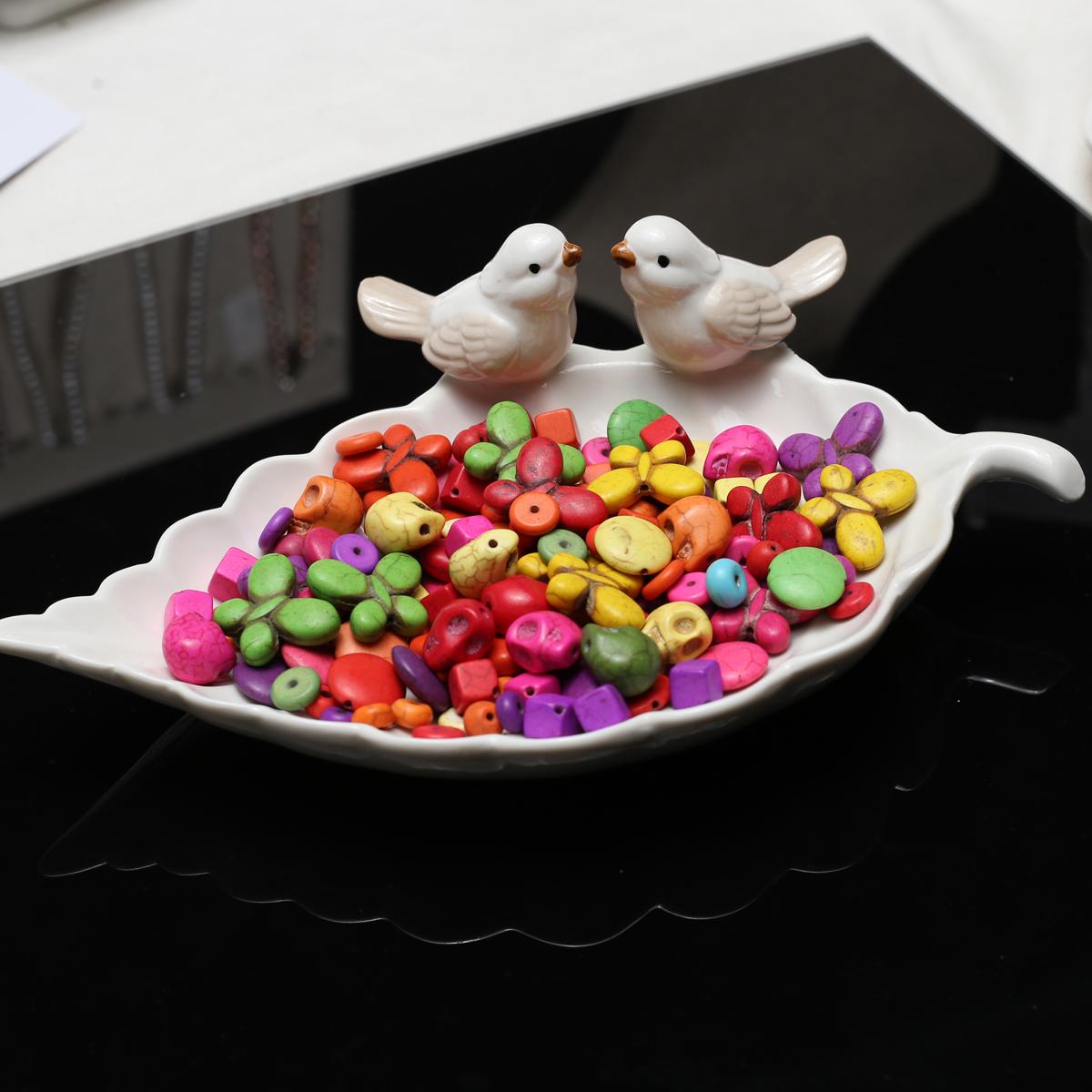 100 шт./упак. цветные синтетические бирюзовые бусины — фото 5