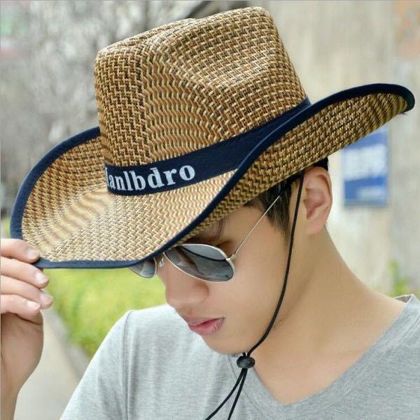 

Yunnan Cowboy Straw Hat: Men s Summer Sun Protection for Beach, Construction, and Fishing One Size