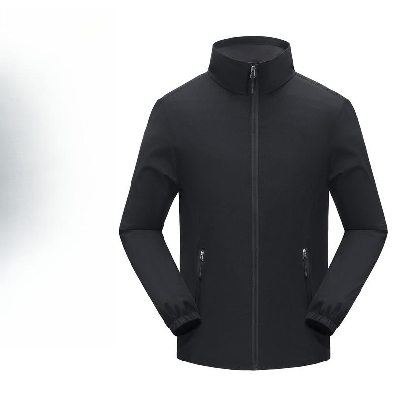 

Куртка Рабочая одежда Вышитый Тренч Мужская и Женская Групповая одежда Тонкая куртка 4XL чёрный