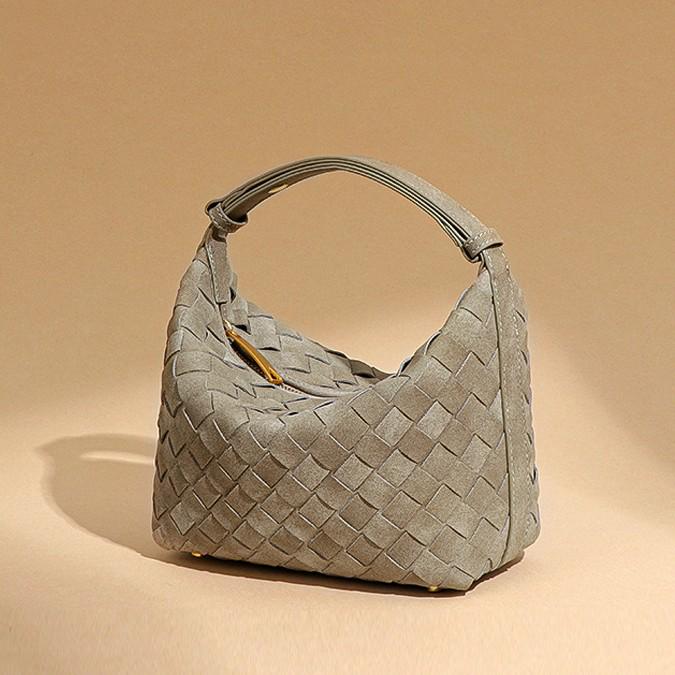 2025 Frosted Hand-Woven Mini Diamond Pattern Crossbody & Shoulder Handbag for Women
