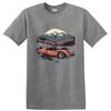Vintage Car Mountain Landscape T Shirt Retro Auto Graphic Tee Adventure