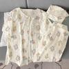 Mikko Cute Fun Doll Collar Lace High Value Cloud Cotton Pajamas Women'S Summer Short Sleeve Three-Piece Loungewear