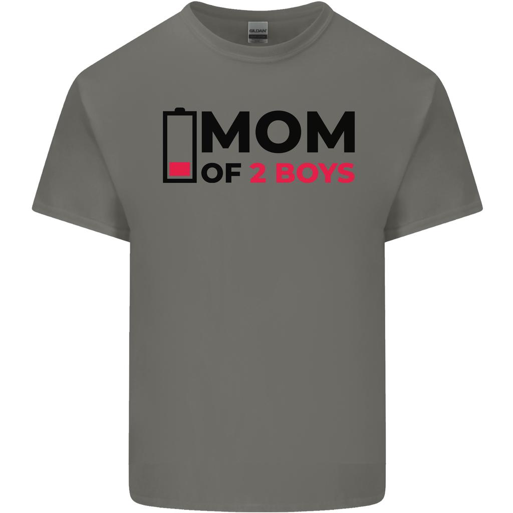 Mom of Two Boys Funny Mothers Day Unisexs Light Cotton TShirt