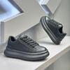 Winter velvet warm thick-soled casual leather lace-up casual shoes comfortable super fire dad shoes ok