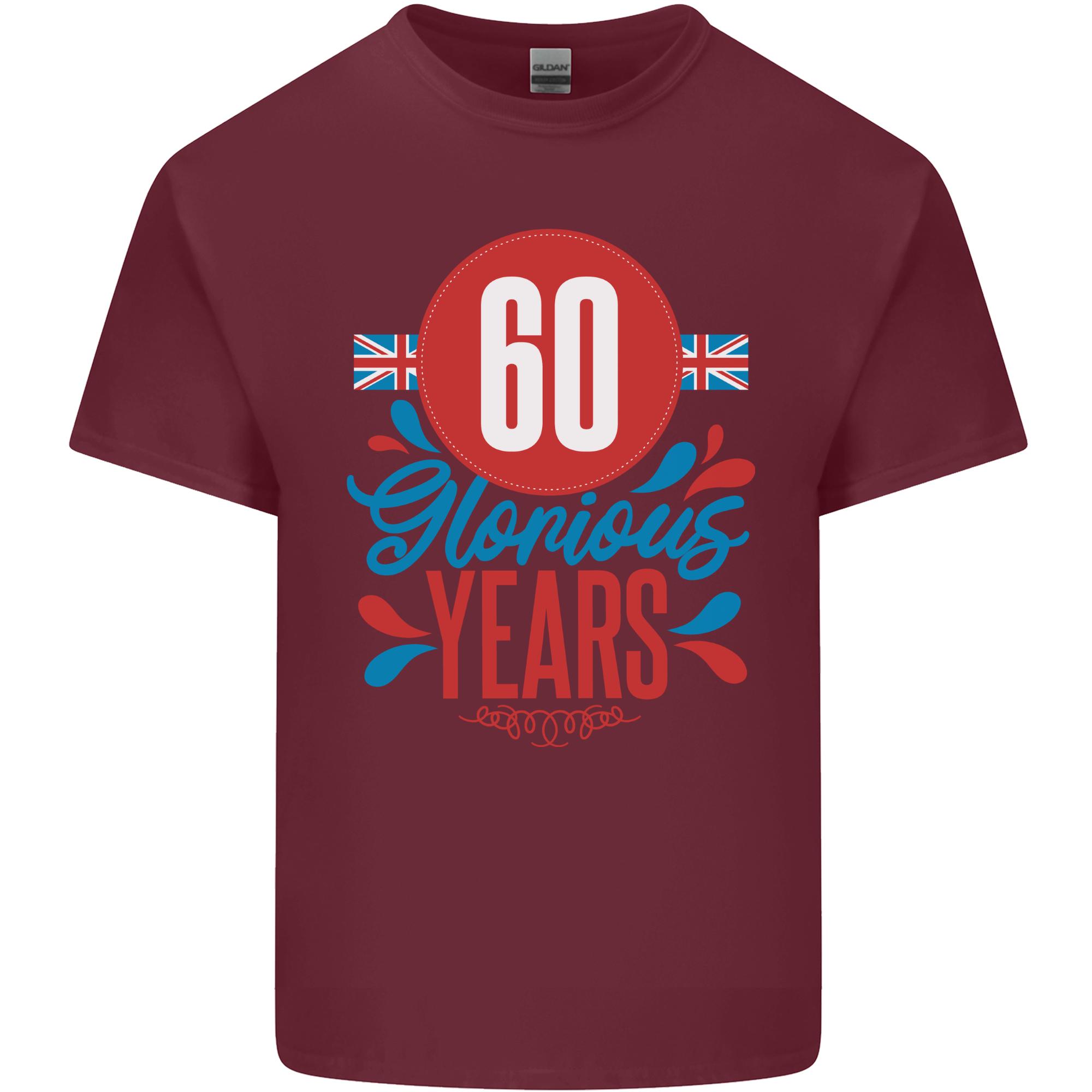 Glorious 60 Years 60th Birthday Union Jack Flag Unisexs Light Cotton TShirt S