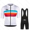 Men's Cycling Jersey Set Summer Short Sleeve and Bib Shorts Pro Race Bicycle Clothing MTB Ropa Maillot AERO VELO Camping Sport