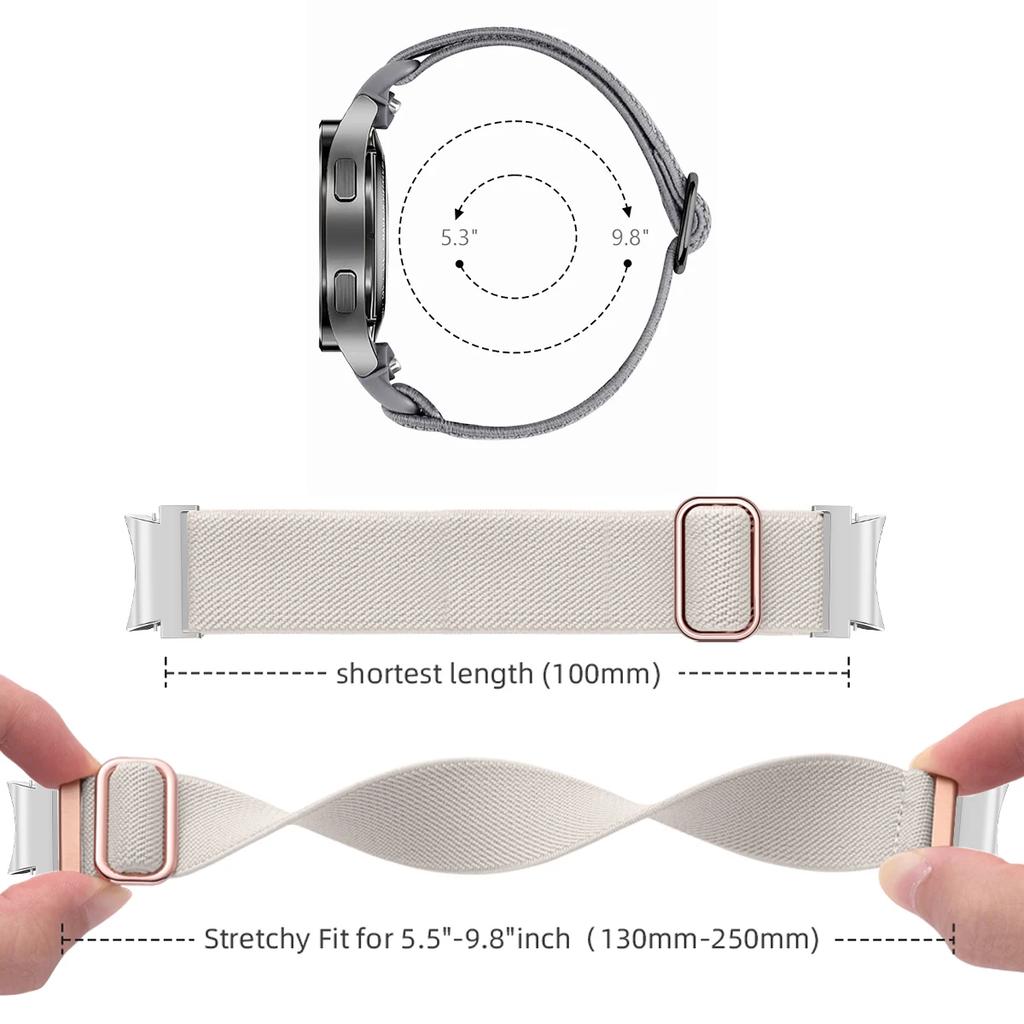 Elastic Nylon Loop Watch Band For Samsung Watch4 5 6 7 Strap Replacement Wristband For Samsung Galaxy Bracelet Correa Accessorie