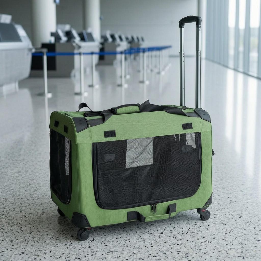 Pet Carrier Backpack with Wheels Soft-Lined Sturdy for Cats