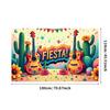 Fiesta Party Banner Vibrant Mexican Cactus Floral Festive Event Backdrop Celebration Decorations Photography Background Props