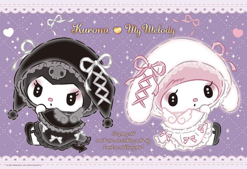[Made In Japan] Beverly 300-Piece Jigsaw Puzzle Kuromi and My Melody Moonlit Angel Coordinates (26 X 38 Cm) 300-053