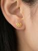 Lightweight 18K Gold-Plated French Floral Earrings - Versatile, Luxury Studs