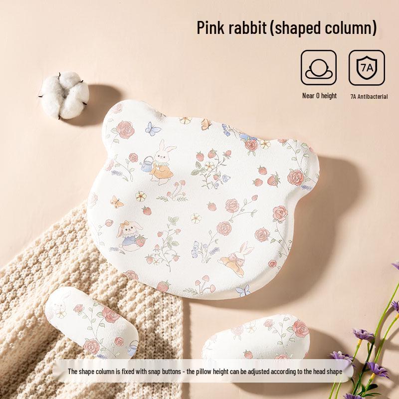 Memory Foam Baby Head Shaping Pillow for Newborns (0-12 Months) - All-Season Use