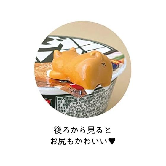 Decole Corporation Cup Noodle Lid Holder Chopstick Rest Shiba Size: Approx. W3.2 D5.6 H3 MG-86972