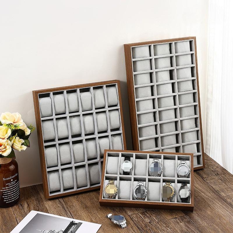 Black Walnut Pattern Watch Display Plate, Watch Live Display Stand, Watch Counter Display Props, Stall Plate