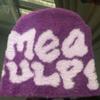 Wool Acrylic Beanie Bonnet Letter Printing Cold Cap Gothic Casual Skullies  Men Women