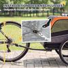 Skládací cyklistický přívěs pro psa s bezpečnostními odrazkami pro malé a středně velké psy do 20 kg Oranžový