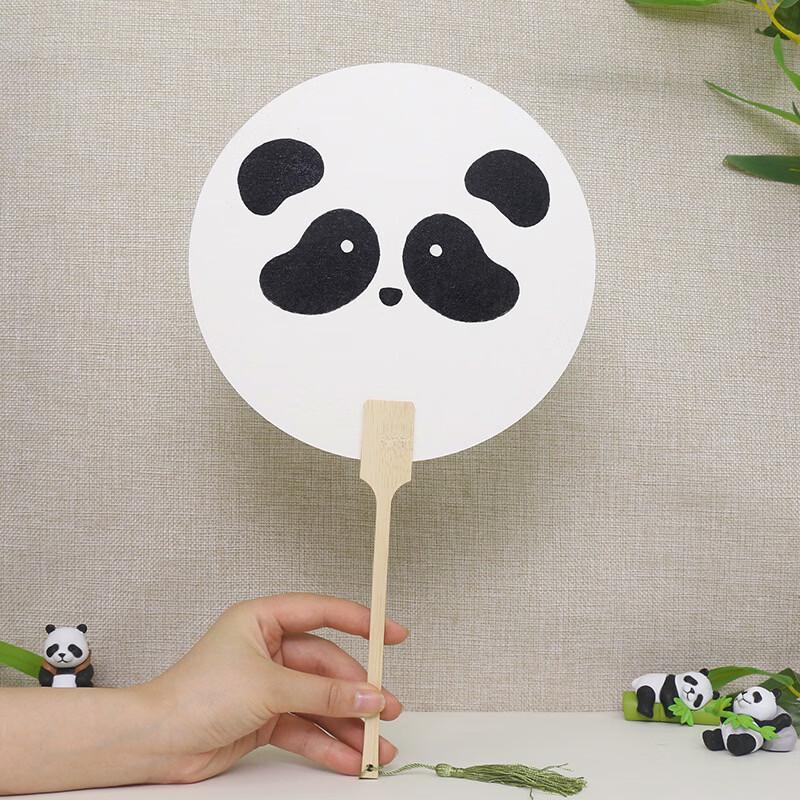 Китайский культурный набор вееров с ручной росписью панды и бамбука