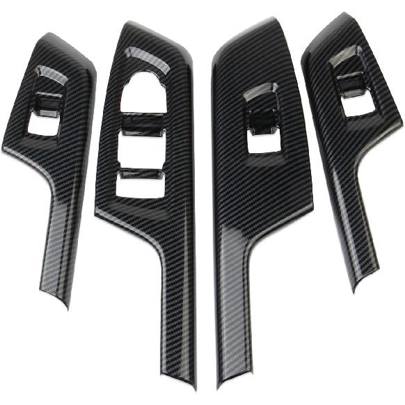 Carbon Fiber Style Interior Window Lift Switch Panel Cover Trims Accessoriess for 2024-2025 Honda Prologue
