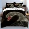 Sparkly swan on black. Bedding sets Duvet cover sets Duvet covers Pillowcases(1* Duvet Cover 2* Pillowcases without duvet insert)