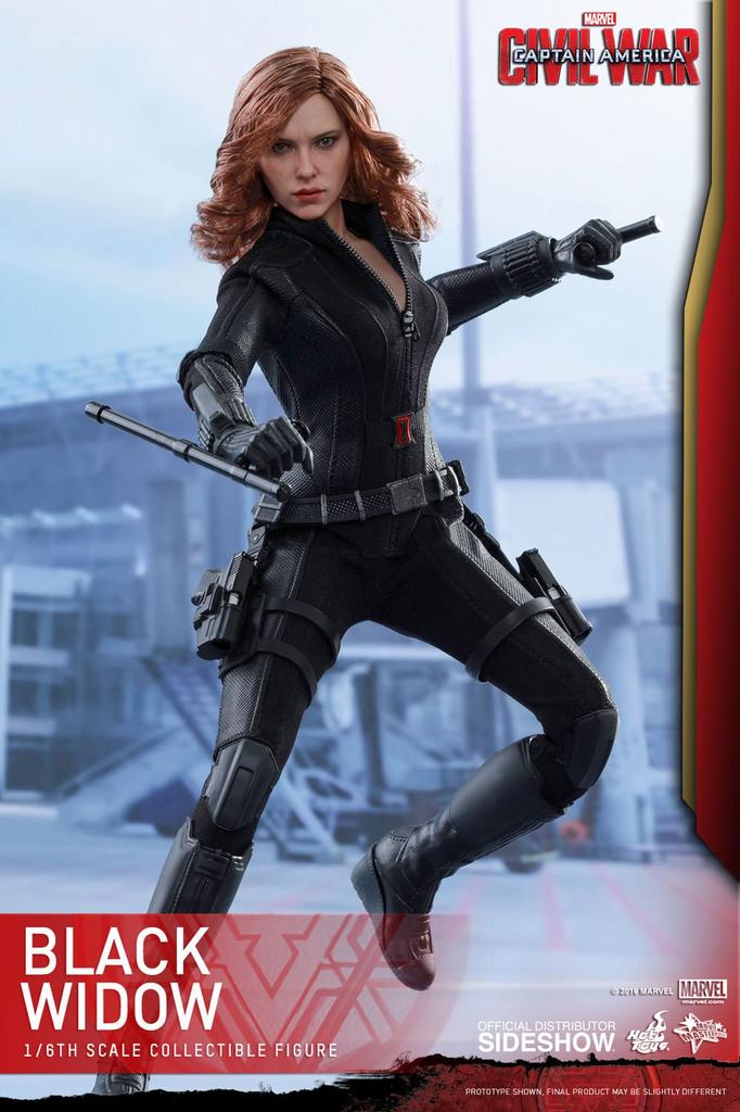 Movie Masterpiece Captain Civil War Black Widow Scale Plastic Painted Complete Figure America - 1/6