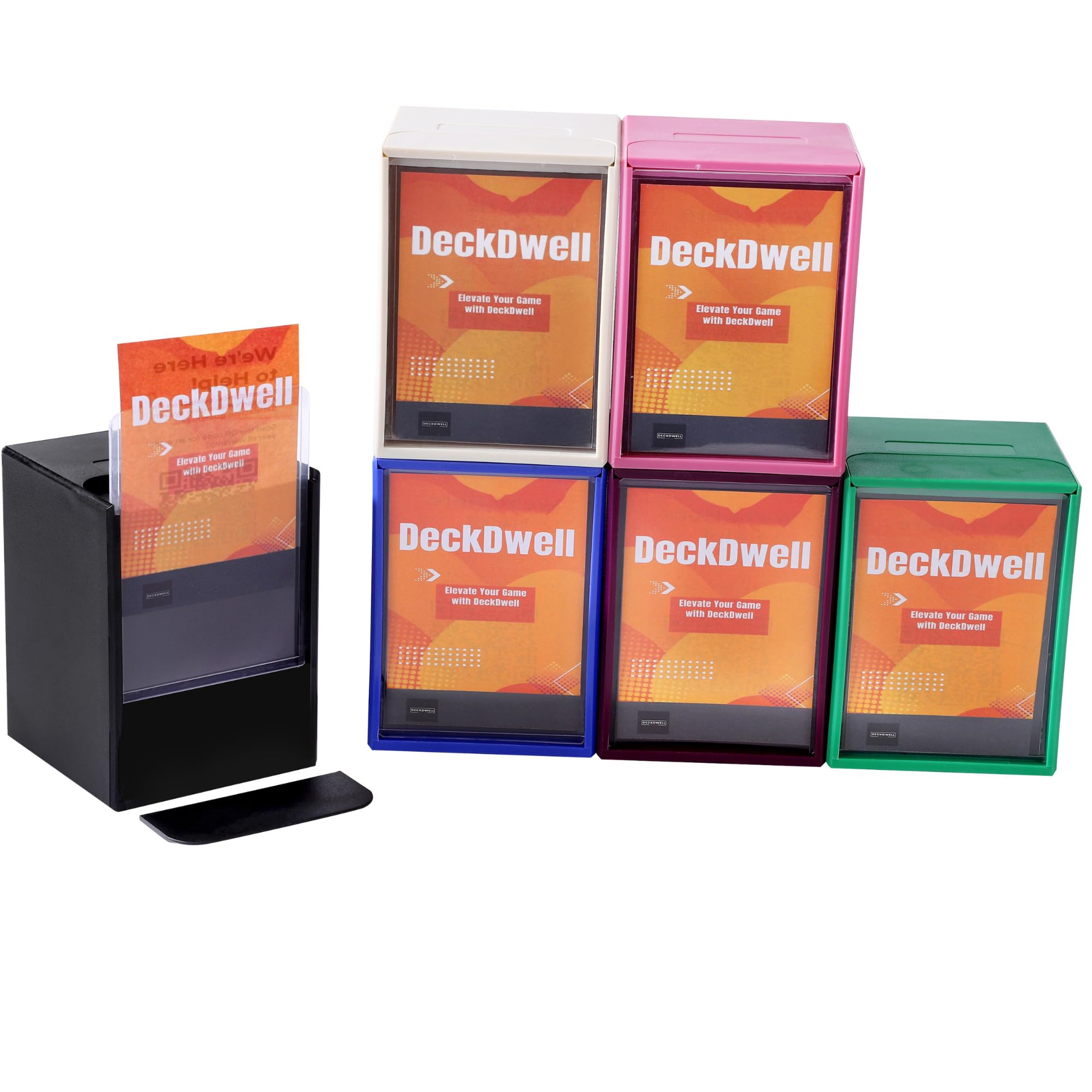 

Set of 6 Deck Cases — Holds 100 Double Sleeves Each, Strong Magnetic Lids, Stackable — Standard Size for MTG, EDH, and Other TCGs (6 Packs)