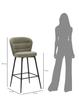 Bar Stool Losanna Green Set 2 Pz Cm 52X59X108