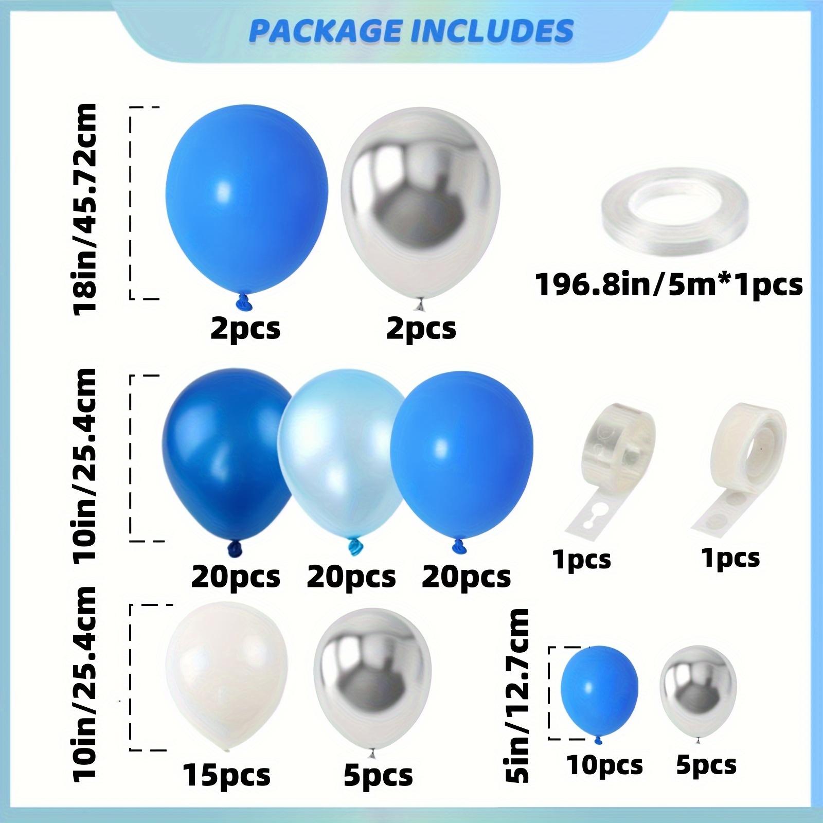 102Pcs Blue Balloon Arch Set Royal Blue and Navy Blue Metallic Balloons for Birthday Wedding and Graduation Party Decorations others