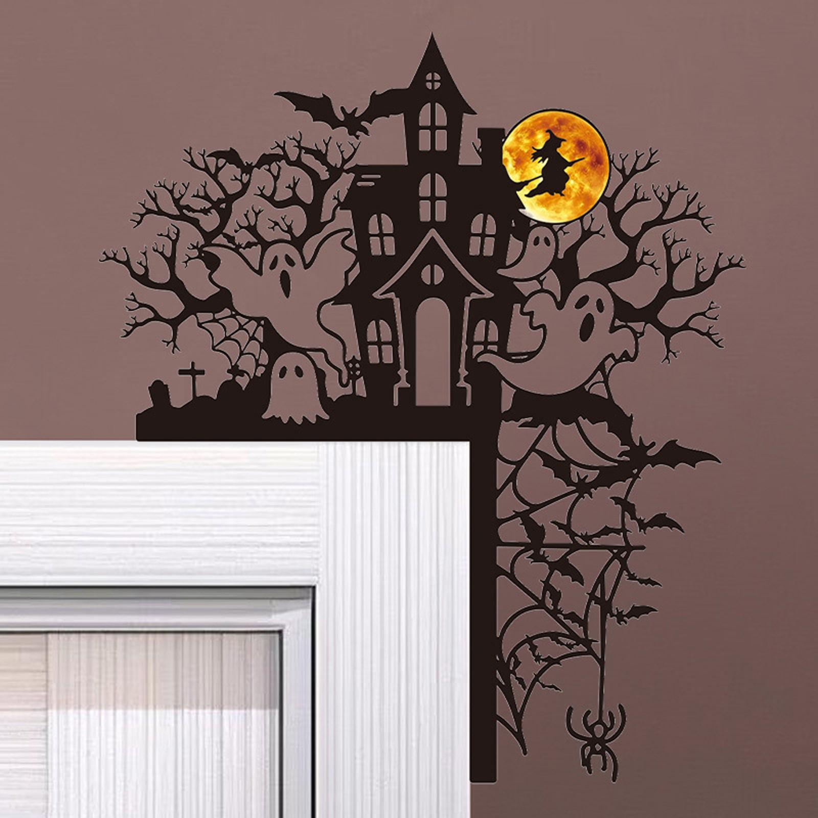 

Хэллоуин Угол двери Камин Украшение Ужас Жуткий Наклейка на стену Наружная Внутренняя Подарок для Мамы Бабушки Детей One Size