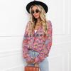 2026 Winter Tie-Dye Colorful Knit Cardigan Button-Up Sweater Plus Size Women's Fashion Knitwear