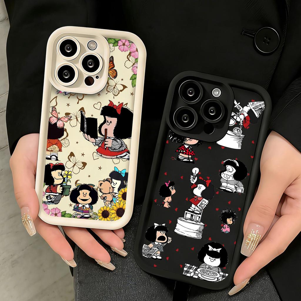 HOT Cartoon M-Mafaldas Phone Case for Samsung S26 S25 S24 S23 S22 S21 S20 F06 M16 Note 20 FE Plus Ultra 4G 5G Soft Silicone TPU