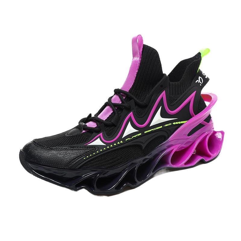 Große Herrenschuhe Frühling atmungsaktiv Fly-Weave vielseitig Freizeit Transportschuhe Jugend Klinge Dämpfung Laufschuhe