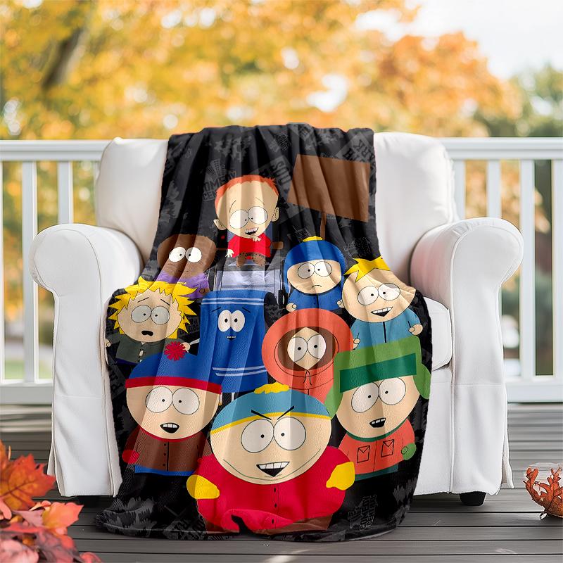 South Park Theme Printed Blanket - Perfect for Couch, Bed, Travel & Outdoor Use | Machine Washable, Cozy & Durable.
