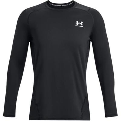 Coldgear® Fitted Crew Einfarbig Schnelltrocknend Atmungsaktiv Slim Fit Langarm T-Shirt Herren Oberteile Schwarz 1366068-002
