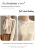 Women's Large V-Neck Cashmere Wool Sweater: Solid Color, Loose Fit, Soft Knitted, Thickened for Autumn & Winter.