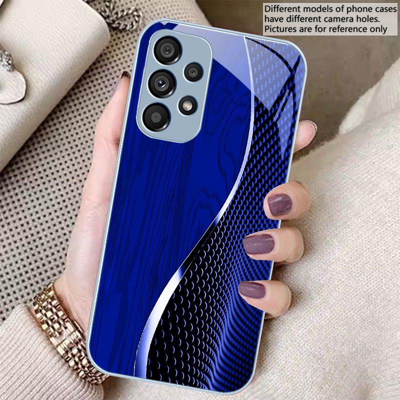 Wood grain mesh black For Samsung S8 S9 S10 20 U ltra S21 Pro S22 Plus S23 FE S24 Ultra 22 S25 Edge S25Ultra Glass Phone Case