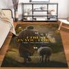 Biblical Trust with Lamb Scene Rug Non-slip Rug Suitable for Living Room and Bedroom Sofas.