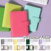 A6 Loose-leaf Notebook Magnetic Button PU Leather Folder Efficient Cash Budget Ledger  School