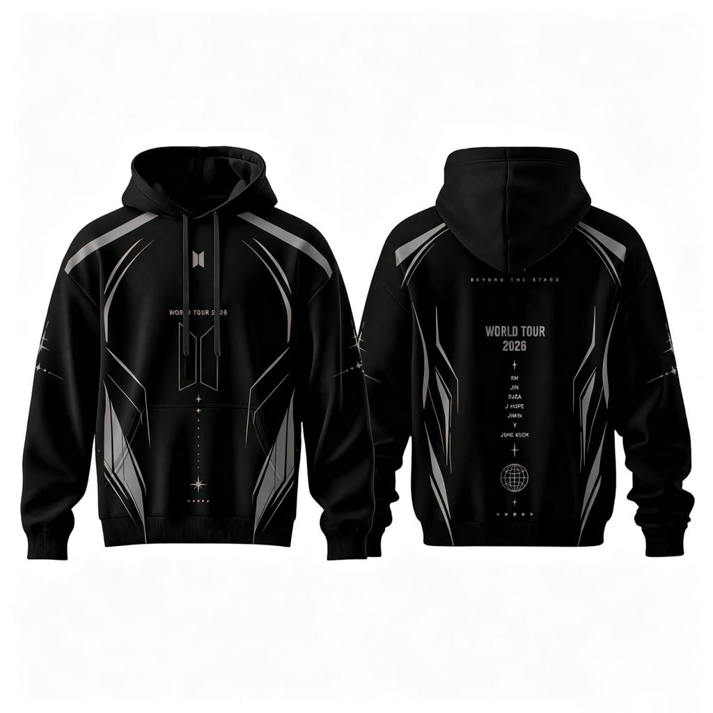 Unisex Hooded Pullover Sweatshirt Long Sleeve Loose Fit Casual Letter Print