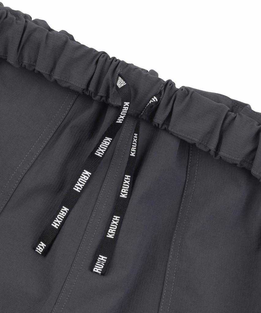 Keuleogsi Side Lace-Up Wide Pants Charcoal