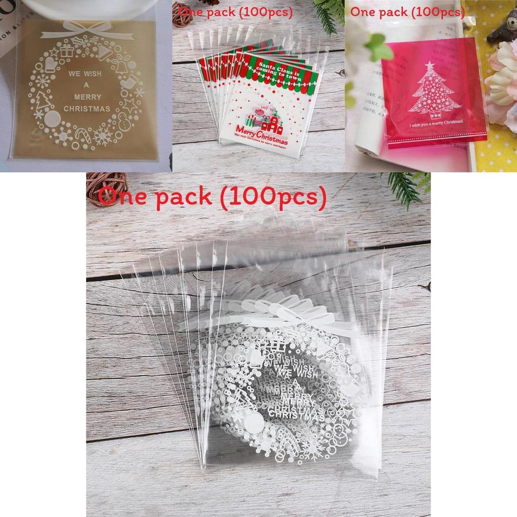 Christmas Gift Packaging Transparent Selfseal Bags For Sweets And Confectionery