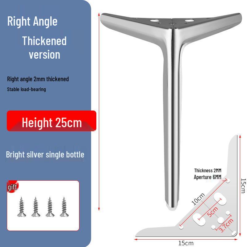 Thickened Metal Triangular Legs for Furniture: Sofa, TV Cabinet, Display Cabinet, Coffee Table, Bedside Table.